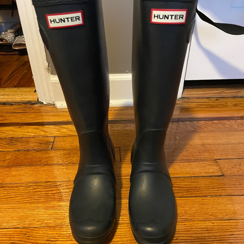 Navy Hunter Original Tall Waterproof Rain Boot